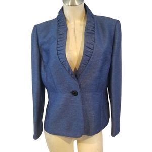 Kasper Size 12P Blue Blazer Jacket
